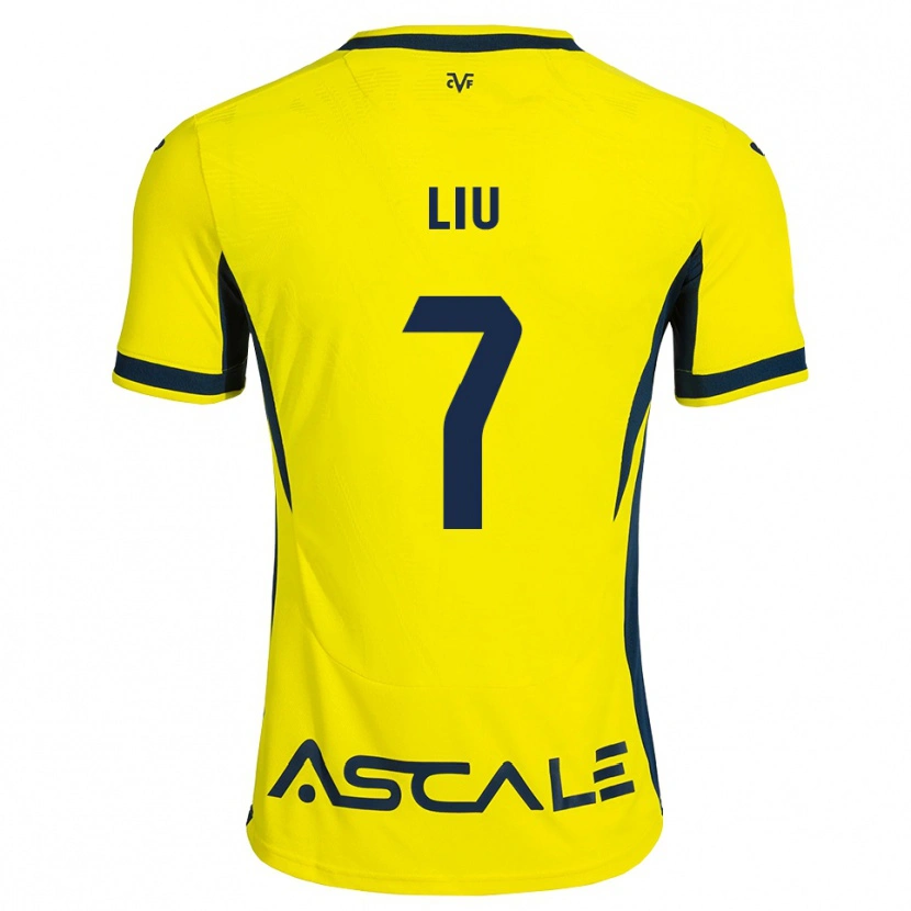 Danxen Femme Maillot Kaiyuan Liu #7 Jaune Noir Rouge Tenues Domicile 2026/27 T-Shirt