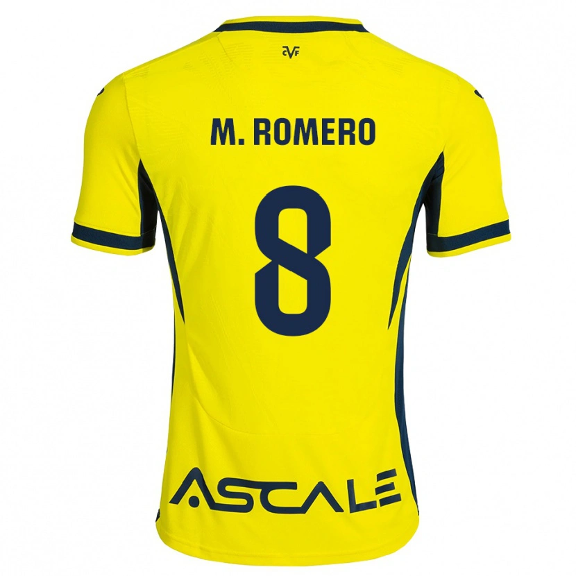 Danxen Femme Maillot María Romero #8 Jaune Noir Rouge Tenues Domicile 2026/27 T-Shirt