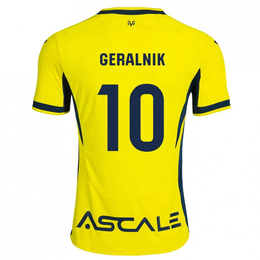 Danxen Femme Maillot Tiago Geralnik #10 Jaune Noir Rouge Tenues Domicile 2026/27 T-Shirt