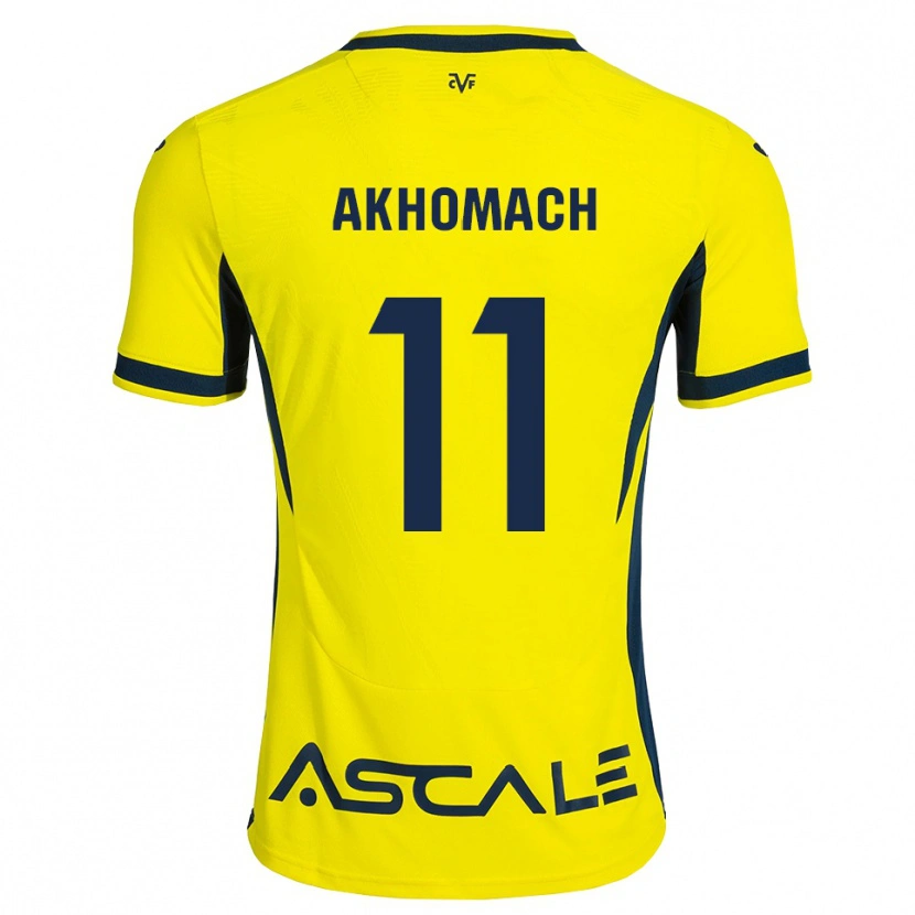 Danxen Femme Maillot Ilias Akhomach #11 Jaune Noir Rouge Tenues Domicile 2026/27 T-Shirt