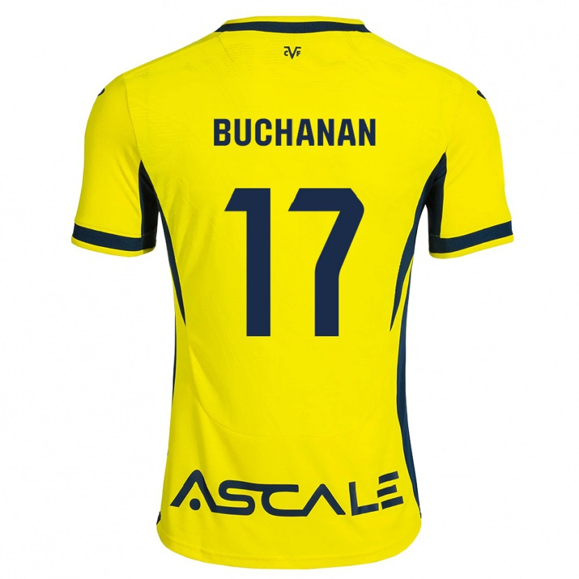 Danxen Femme Maillot Tajon Buchanan #17 Jaune Noir Rouge Tenues Domicile 2026/27 T-Shirt