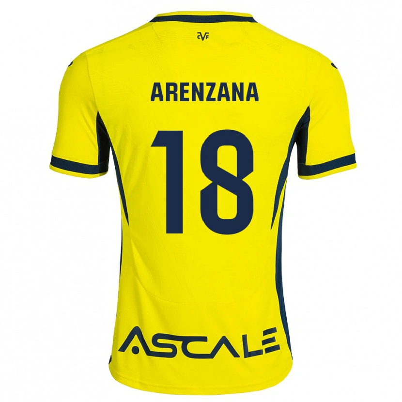 Danxen Femme Maillot Pablo Arenzana #18 Jaune Noir Rouge Tenues Domicile 2026/27 T-Shirt