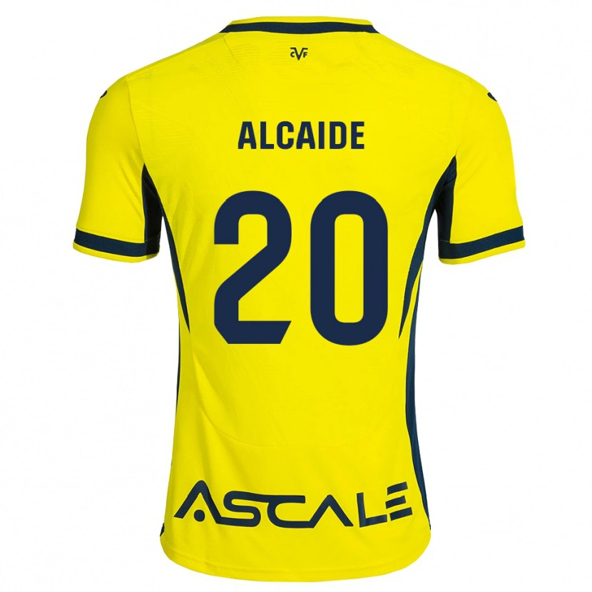 Danxen Femme Maillot Álvaro Alcaide #20 Jaune Noir Rouge Tenues Domicile 2026/27 T-Shirt