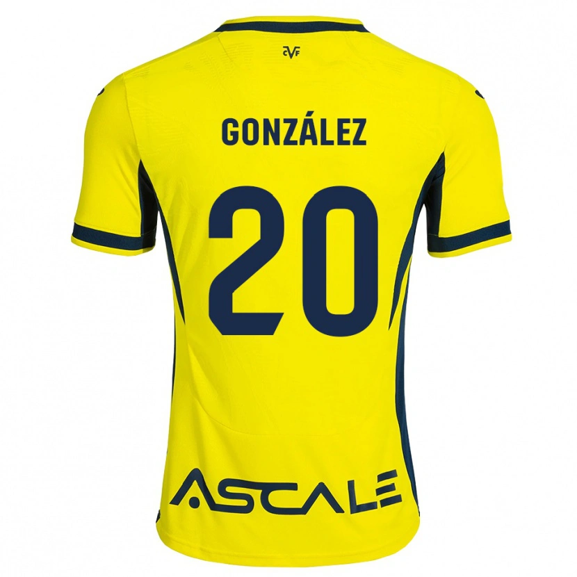 Danxen Femme Maillot Marcos González #20 Jaune Noir Rouge Tenues Domicile 2026/27 T-Shirt