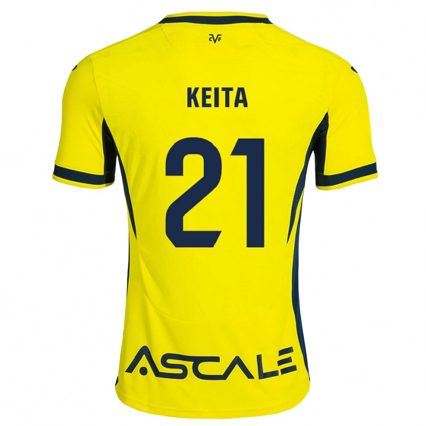 Danxen Femme Maillot Manfa Keita #21 Jaune Noir Rouge Tenues Domicile 2026/27 T-Shirt