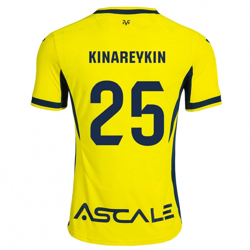 Danxen Femme Maillot Yakiv Kinareykin #25 Jaune Noir Rouge Tenues Domicile 2026/27 T-Shirt