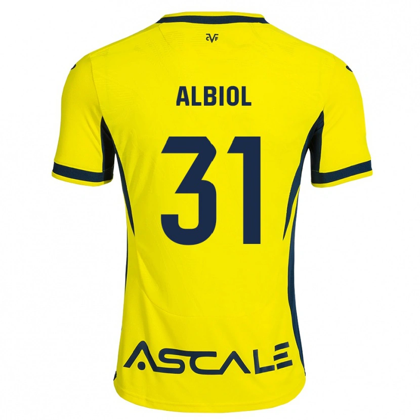 Danxen Femme Maillot Thiago Albiol #31 Jaune Noir Rouge Tenues Domicile 2026/27 T-Shirt