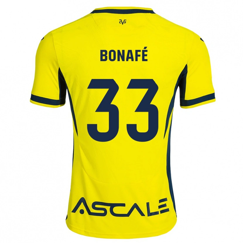 Danxen Femme Maillot César Bonafé #33 Jaune Noir Rouge Tenues Domicile 2026/27 T-Shirt