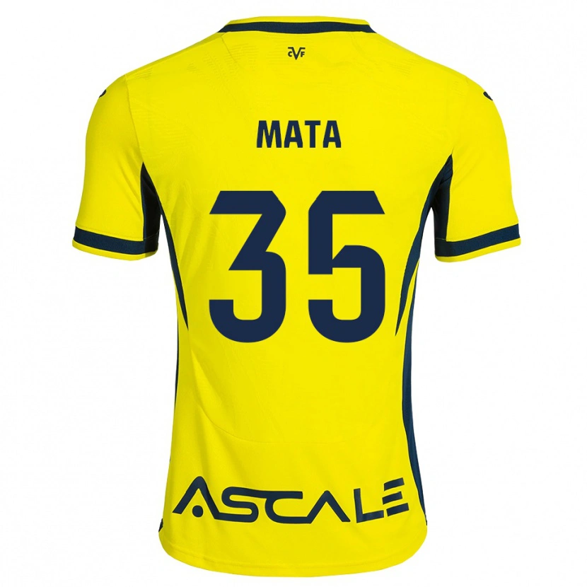 Danxen Femme Maillot Jordi Mata #35 Jaune Noir Rouge Tenues Domicile 2026/27 T-Shirt