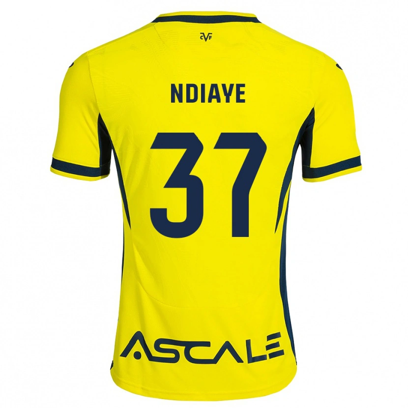 Danxen Femme Maillot Serigne Ndiaye #37 Jaune Noir Rouge Tenues Domicile 2026/27 T-Shirt