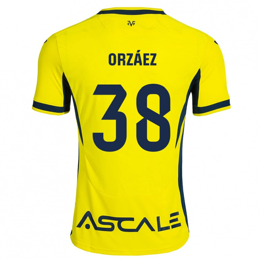 Danxen Femme Maillot Sergio Orzáez #38 Jaune Noir Rouge Tenues Domicile 2026/27 T-Shirt