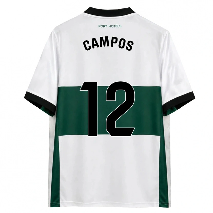 Danxen Femme Maillot Álex Campos #12 Vert Blanc Rouge Tenues Domicile 2026/27 T-Shirt