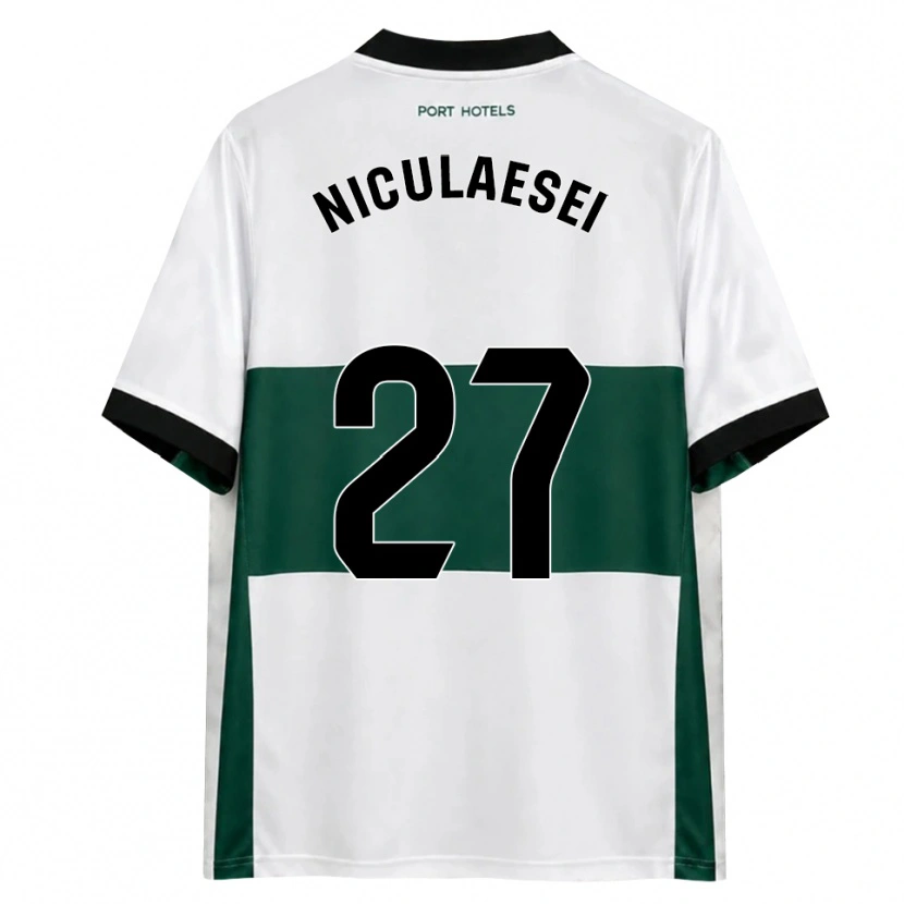 Danxen Femme Maillot Albert Niculăesei #27 Vert Blanc Rouge Tenues Domicile 2026/27 T-Shirt