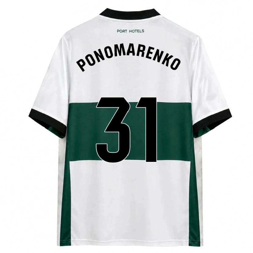 Danxen Femme Maillot Borys Ponomarenko #31 Vert Blanc Rouge Tenues Domicile 2026/27 T-Shirt