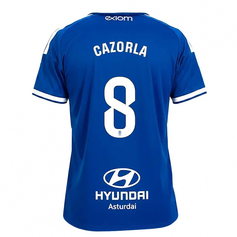 Danxen Femme Maillot Santi Cazorla #8 Bleu Moyen Blanc Tenues Domicile 2026/27 T-Shirt