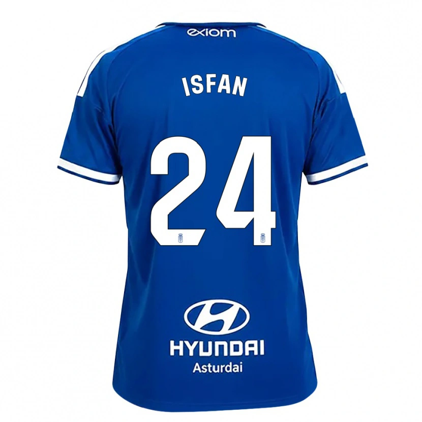 Danxen Femme Maillot Alexandru Ișfan #24 Bleu Moyen Blanc Tenues Domicile 2026/27 T-Shirt