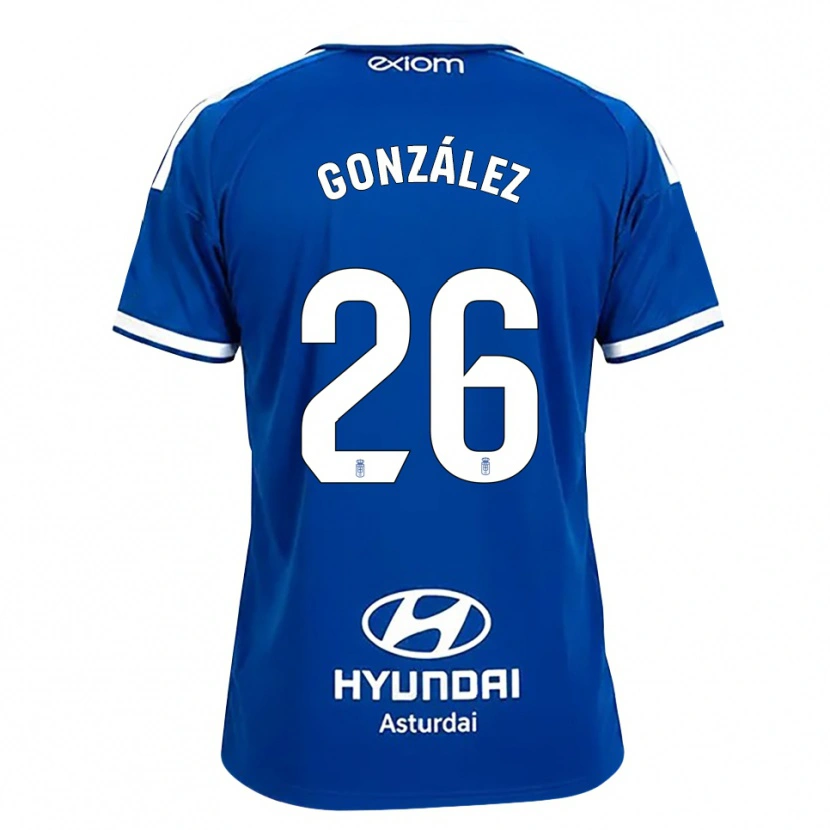 Danxen Femme Maillot Miguel González #26 Bleu Moyen Blanc Tenues Domicile 2026/27 T-Shirt