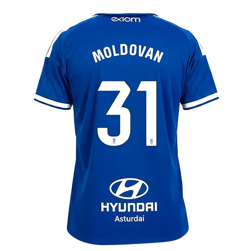Danxen Femme Maillot Horațiu Moldovan #31 Bleu Moyen Blanc Tenues Domicile 2026/27 T-Shirt