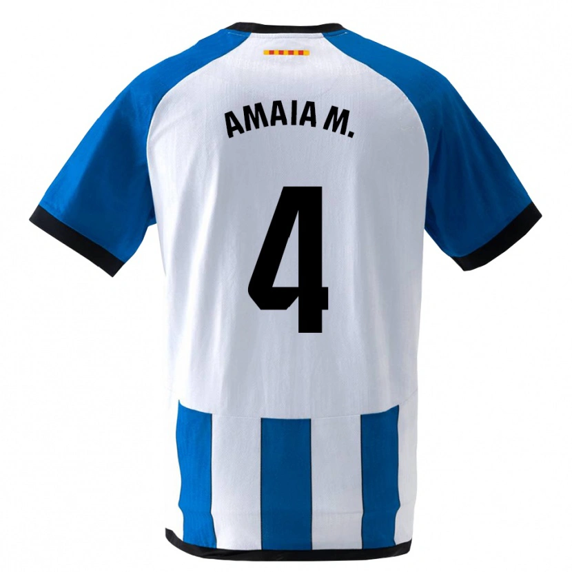Danxen Femme Maillot Amaia Martínez De La Peña #4 Bleu Royal Blanc Tenues Domicile 2026/27 T-Shirt