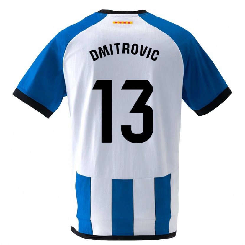 Danxen Femme Maillot Marko Dmitrovic #13 Bleu Royal Blanc Tenues Domicile 2026/27 T-Shirt