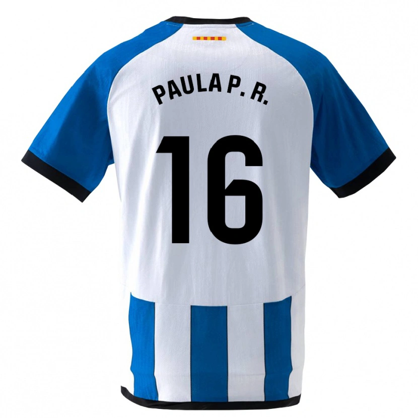 Danxen Femme Maillot Paula Perea Ramírez #16 Bleu Royal Blanc Tenues Domicile 2026/27 T-Shirt