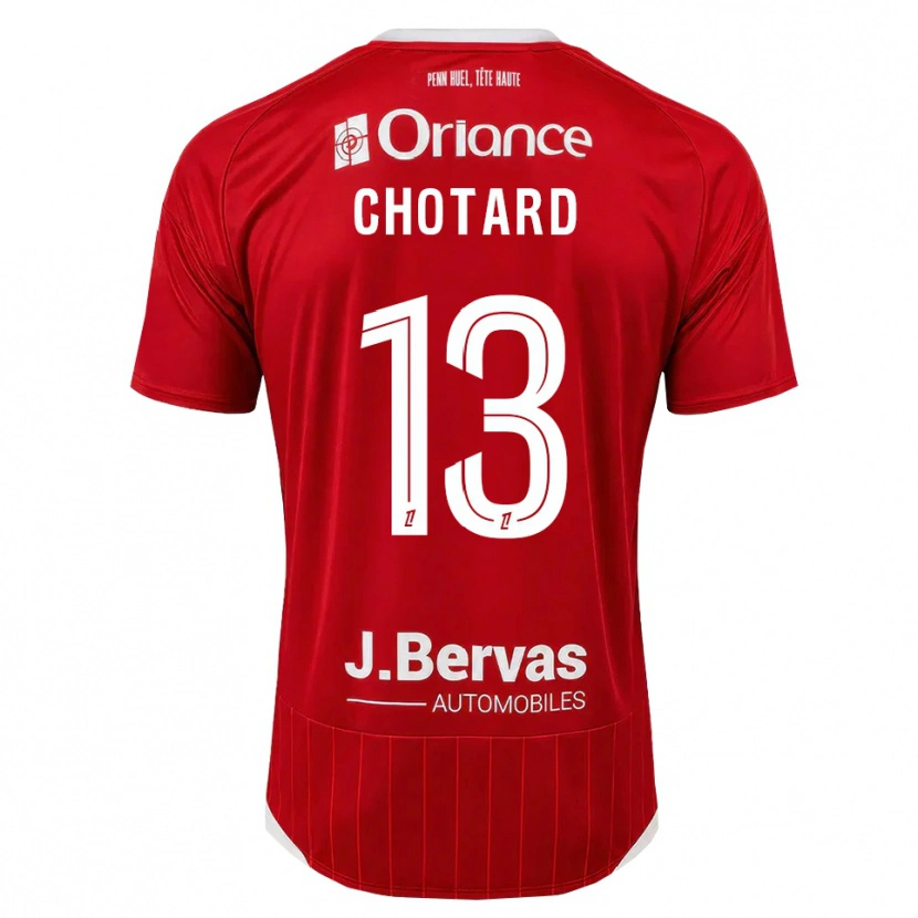 Danxen Femme Maillot Joris Chotard #13 Blanc Rouge Tenues Domicile 2026/27 T-Shirt