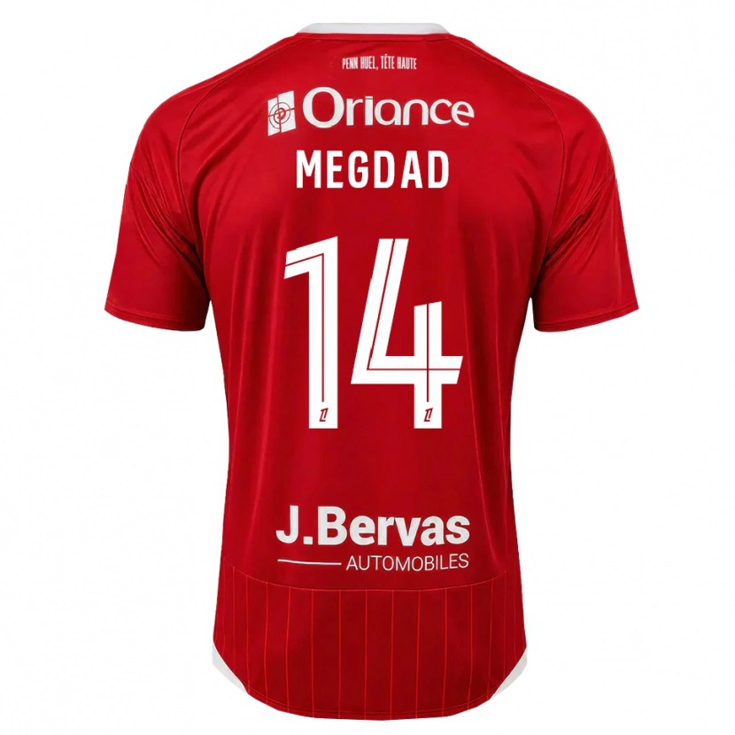 Danxen Femme Maillot Noa Megdad #14 Blanc Rouge Tenues Domicile 2026/27 T-Shirt