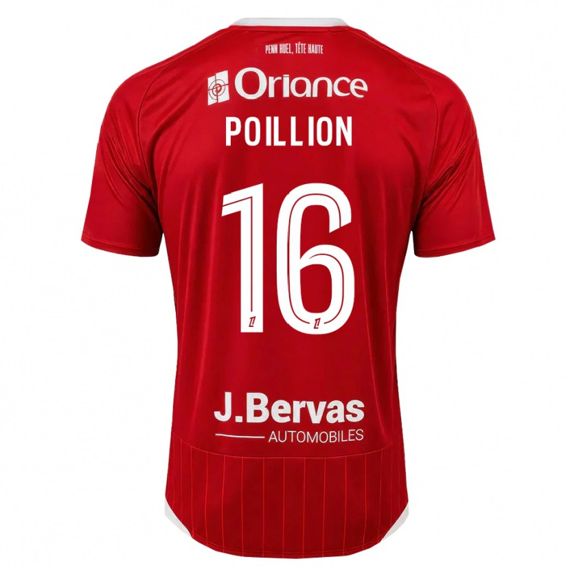 Danxen Femme Maillot Noé Poillion #16 Blanc Rouge Tenues Domicile 2026/27 T-Shirt