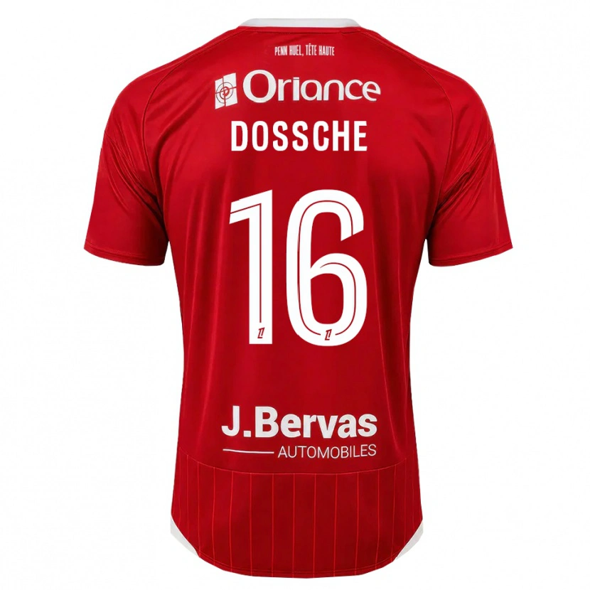 Danxen Femme Maillot Marvin Dossche #16 Blanc Rouge Tenues Domicile 2026/27 T-Shirt
