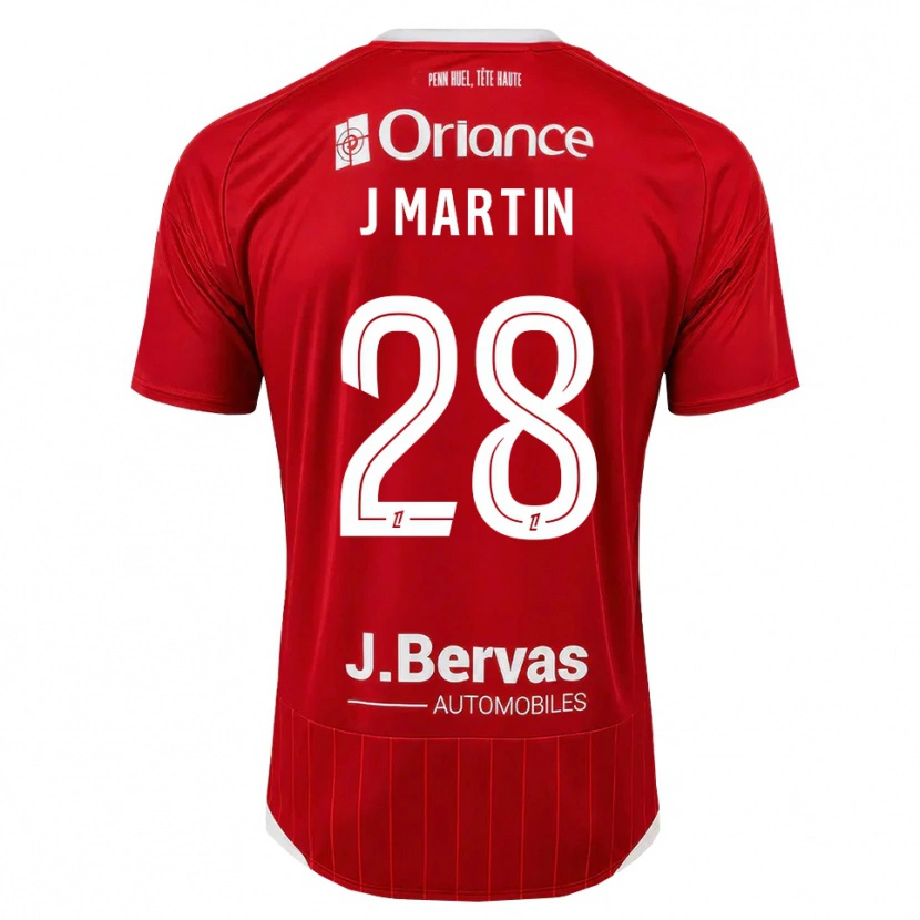 Danxen Femme Maillot Jonas Martin #28 Blanc Rouge Tenues Domicile 2026/27 T-Shirt
