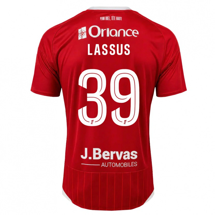 Danxen Femme Maillot Axel Lassus #39 Blanc Rouge Tenues Domicile 2026/27 T-Shirt