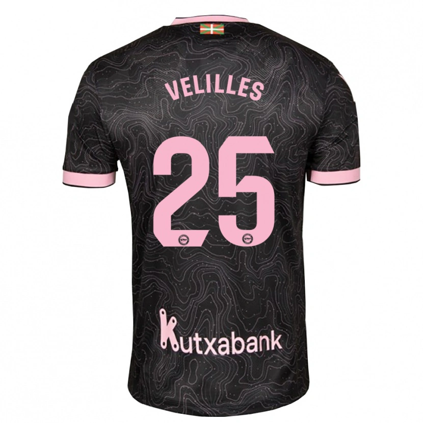 Danxen Femme Maillot Luis Velilles #25 Noir Rose Tenues Extérieur 2026/27 T-Shirt