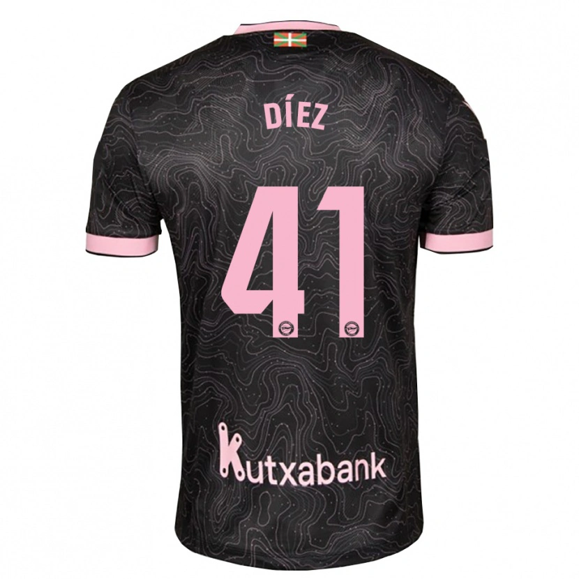 Danxen Femme Maillot Victor Díez #41 Noir Rose Tenues Extérieur 2026/27 T-Shirt