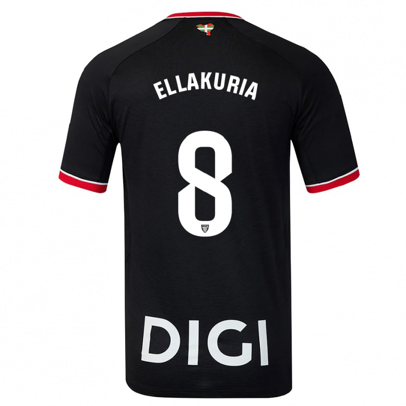 Danxen Femme Maillot Eneko Ellakuria #8 Noir Blanc Rouge Tenues Extérieur 2026/27 T-Shirt