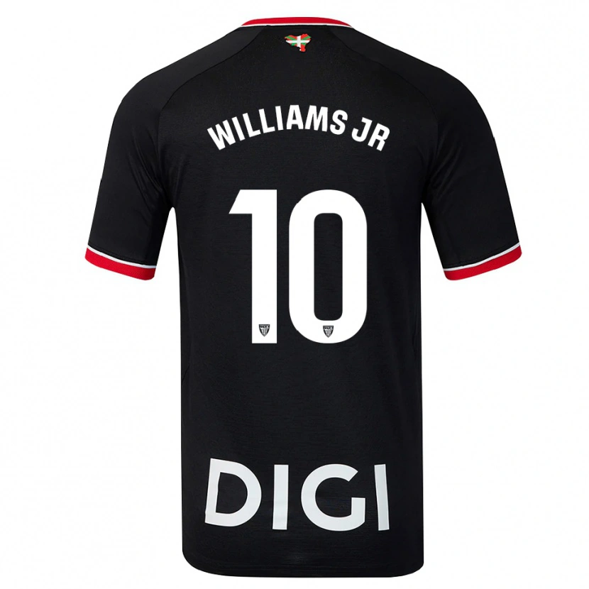 Danxen Femme Maillot Nico Williams #10 Noir Blanc Rouge Tenues Extérieur 2026/27 T-Shirt
