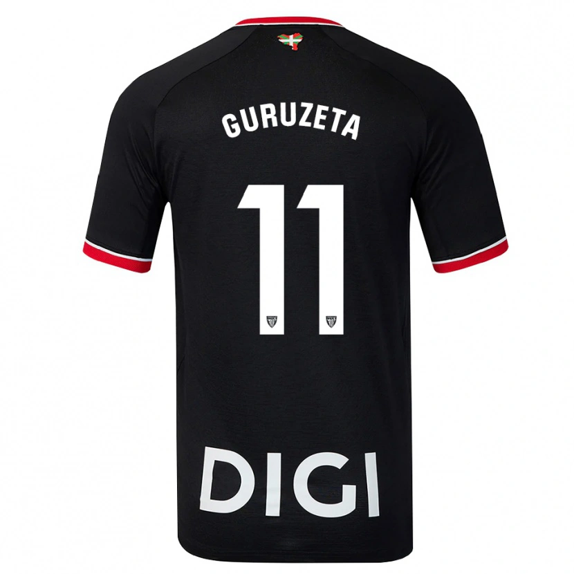 Danxen Femme Maillot Gorka Guruzeta #11 Noir Blanc Rouge Tenues Extérieur 2026/27 T-Shirt