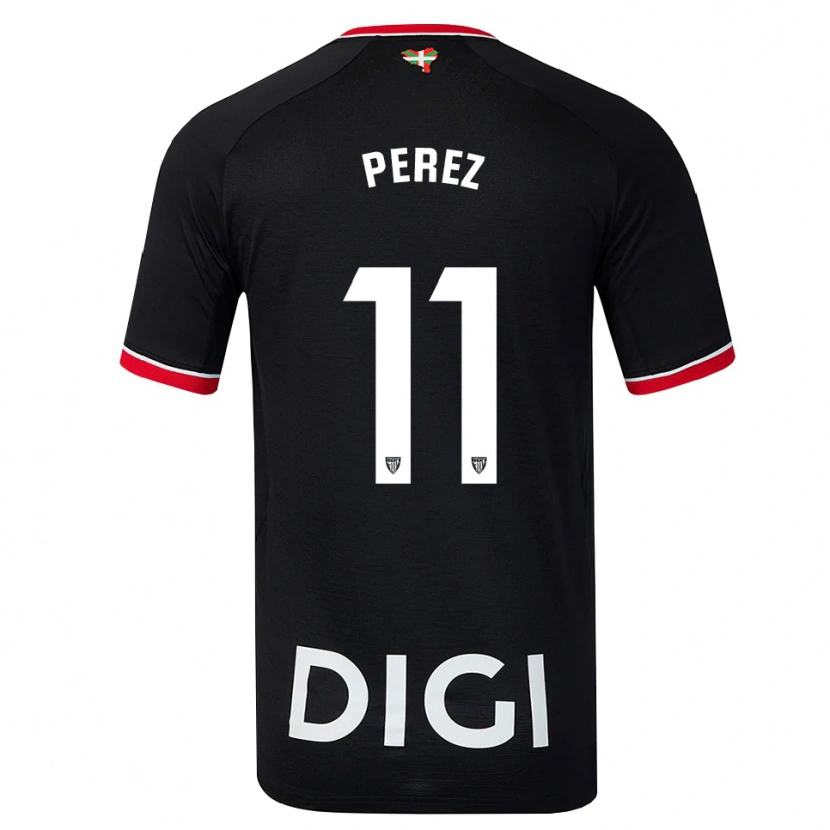 Danxen Femme Maillot Adrián Pérez #11 Noir Blanc Rouge Tenues Extérieur 2026/27 T-Shirt