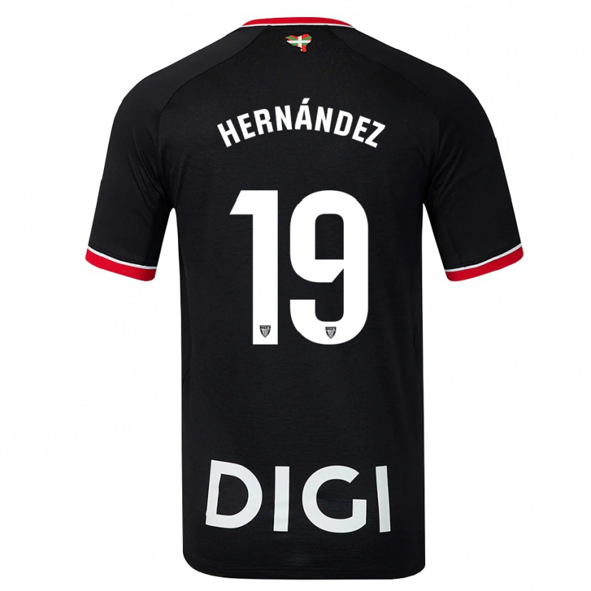 Danxen Femme Maillot Egoitz Hernández #19 Noir Blanc Rouge Tenues Extérieur 2026/27 T-Shirt
