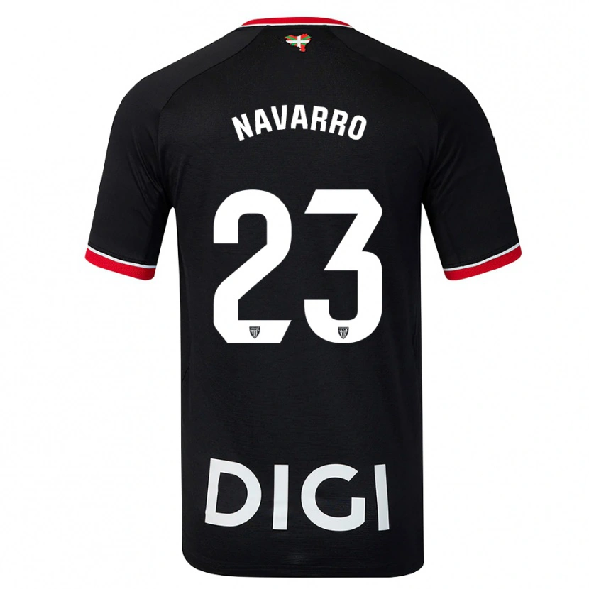 Danxen Femme Maillot Robert Navarro #23 Noir Blanc Rouge Tenues Extérieur 2026/27 T-Shirt
