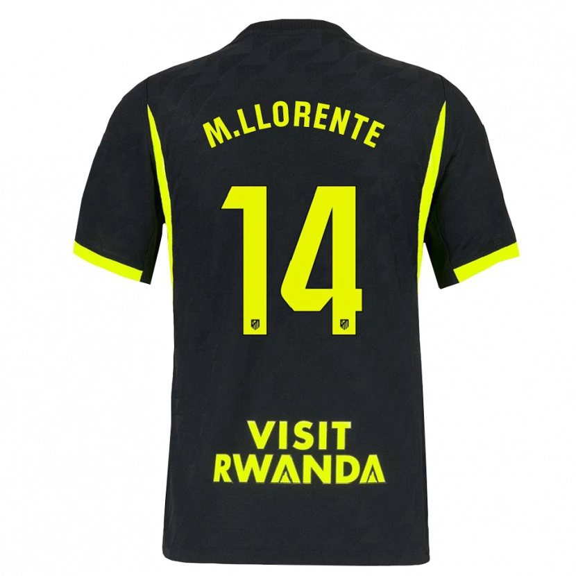 Danxen Femme Maillot Marcos Llorente #14 Vert Vif Noir Tenues Extérieur 2026/27 T-Shirt