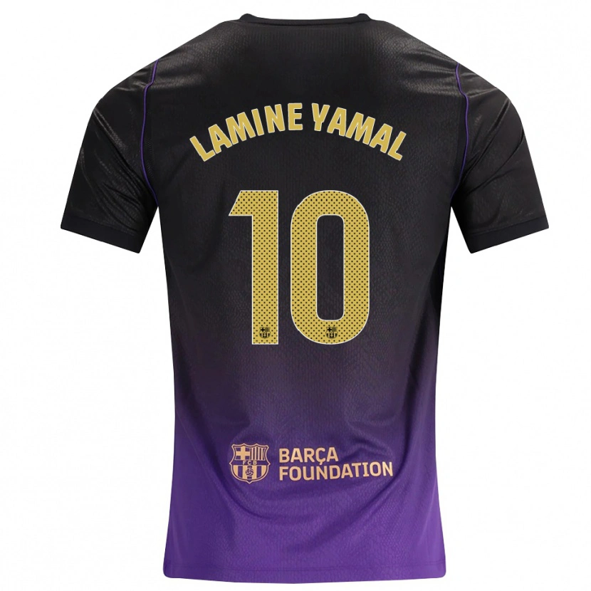 Danxen Femme Maillot Lamine Yamal #10 Violet Jaune Noir Tenues Extérieur 2026/27 T-Shirt