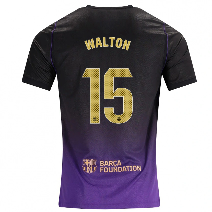 Danxen Femme Maillot Alex Walton #15 Violet Jaune Noir Tenues Extérieur 2026/27 T-Shirt