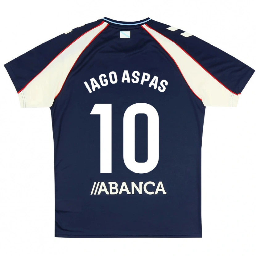 Danxen Femme Maillot Iago Aspas #10 Bleu Royal Rouge Blanc Tenues Extérieur 2026/27 T-Shirt