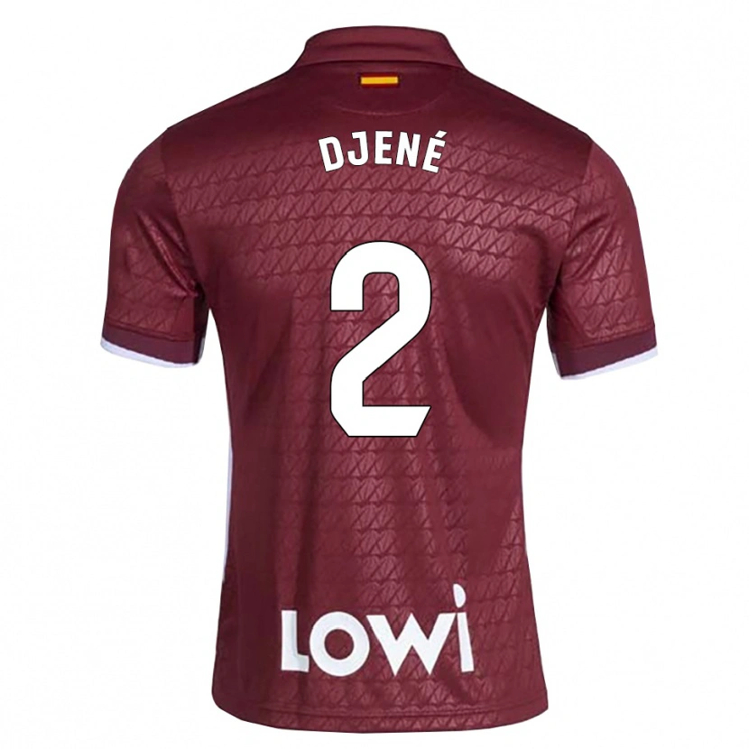 Danxen Femme Maillot Dakonam Djené #2 Rouge Foncé Blanc Tenues Extérieur 2026/27 T-Shirt