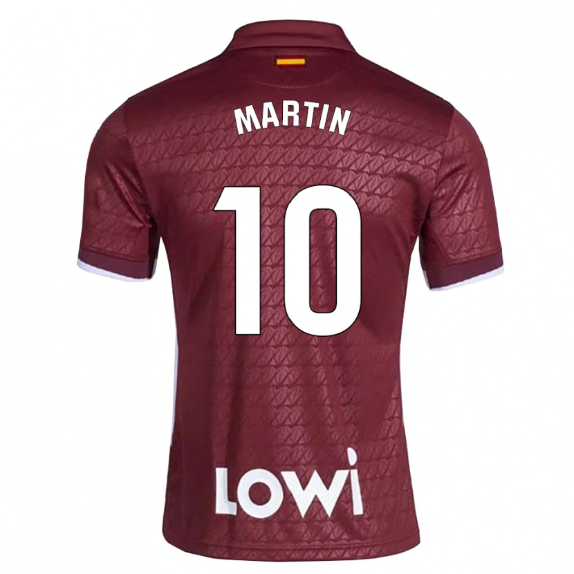 Danxen Femme Maillot Adrián Martín #10 Rouge Foncé Blanc Tenues Extérieur 2026/27 T-Shirt
