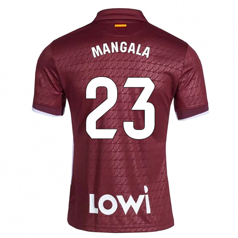 Danxen Femme Maillot Orel Mangala #23 Rouge Foncé Blanc Tenues Extérieur 2026/27 T-Shirt