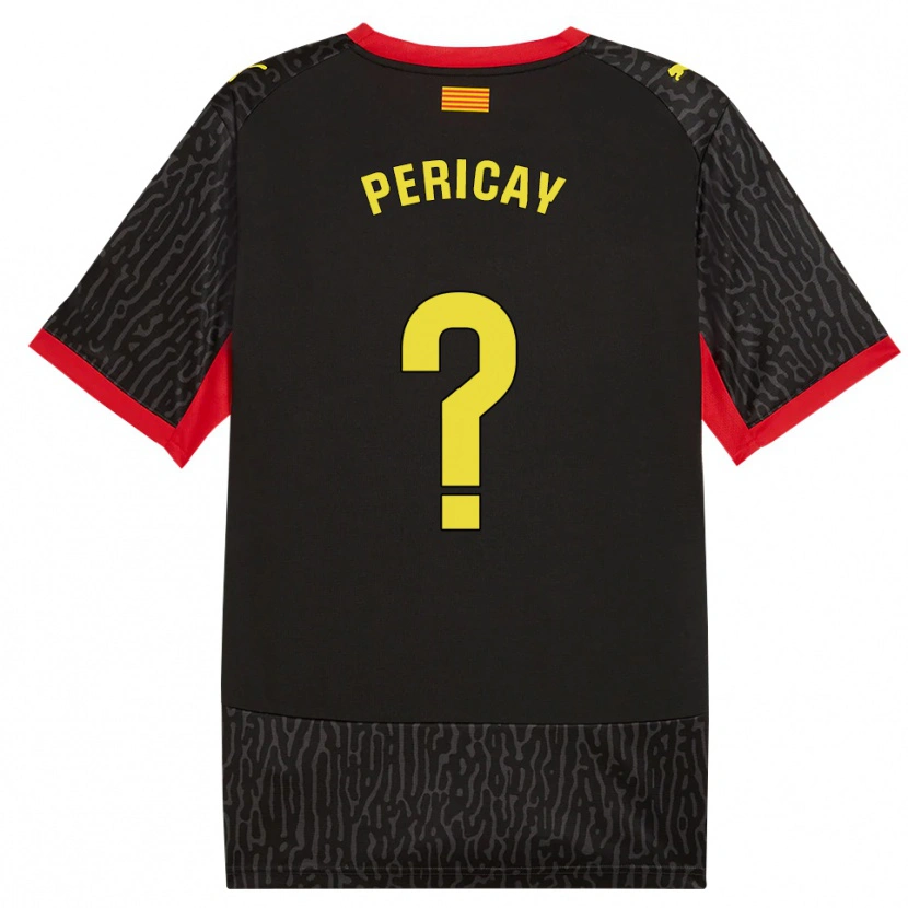Danxen Femme Maillot Sergi Pericay #0 Noir Jaune Rouge Tenues Extérieur 2026/27 T-Shirt