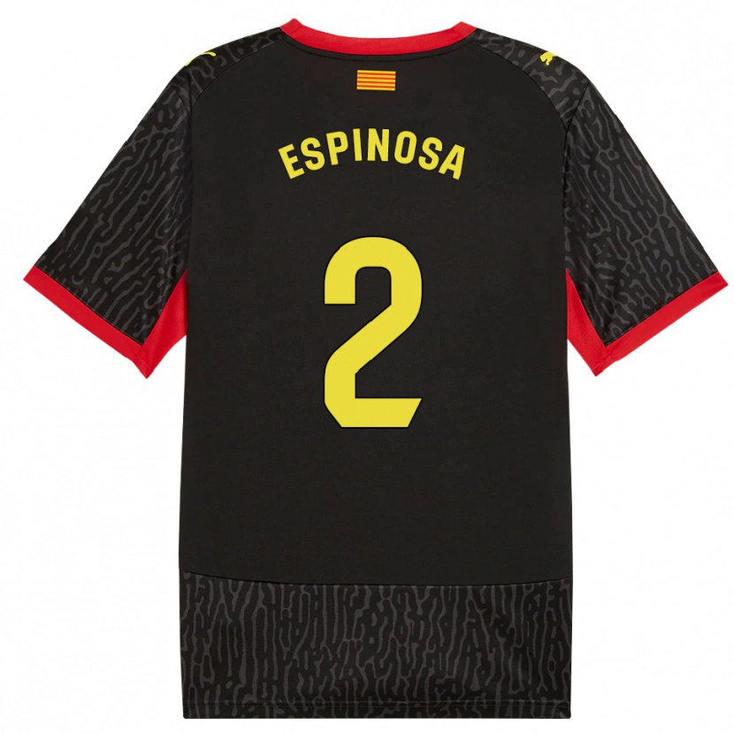 Danxen Femme Maillot Bernardo Espinosa #2 Noir Jaune Rouge Tenues Extérieur 2026/27 T-Shirt