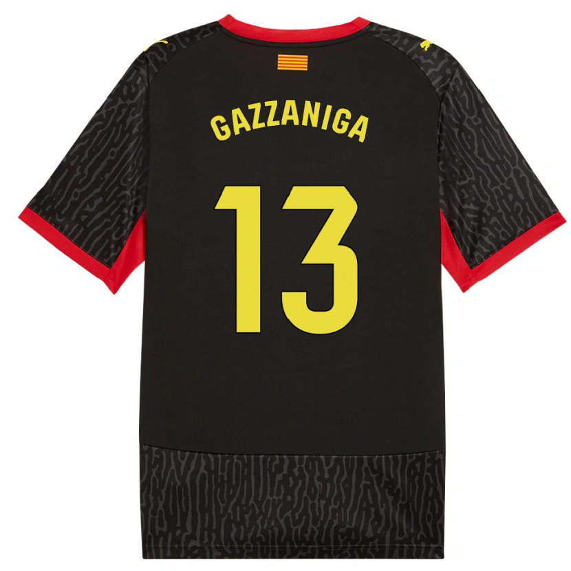 Danxen Femme Maillot Paulo Gazzaniga #13 Noir Jaune Rouge Tenues Extérieur 2026/27 T-Shirt