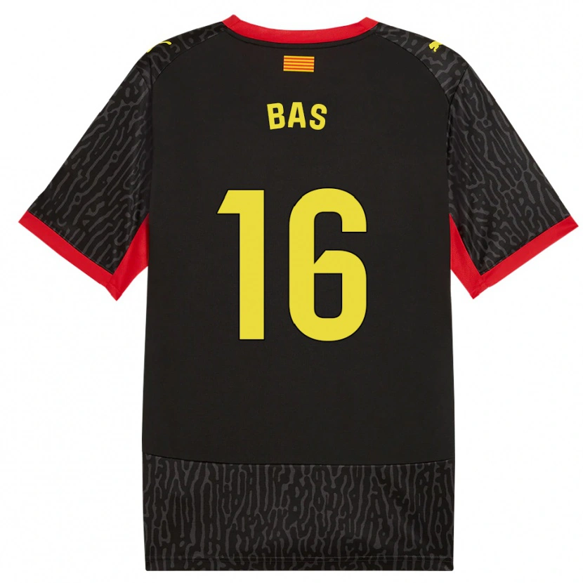 Danxen Femme Maillot Jordi Bas #16 Noir Jaune Rouge Tenues Extérieur 2026/27 T-Shirt